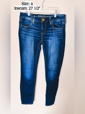 American Eagle Outfitters Dark Blue Skinny Jeans